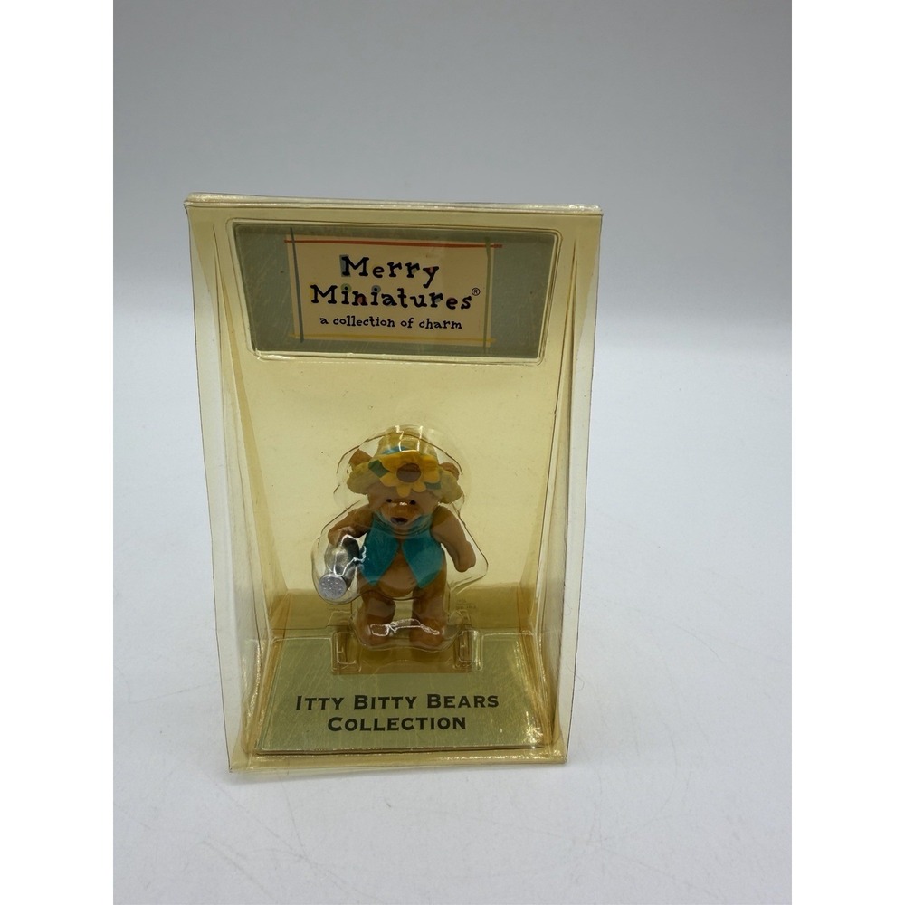 Hallmark Merry Miniatures – Itty Bitty Bears Figurine 🧸🌸 "Blossom" – NIP